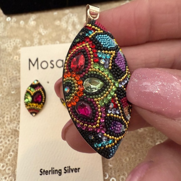 NWT Mosaico Austrian Crystal pendant necklace & earrings 💕💕 new line! 💕💕 - Picture 6 of 12
